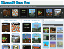 Tablet Screenshot of minecraftgamefree.net